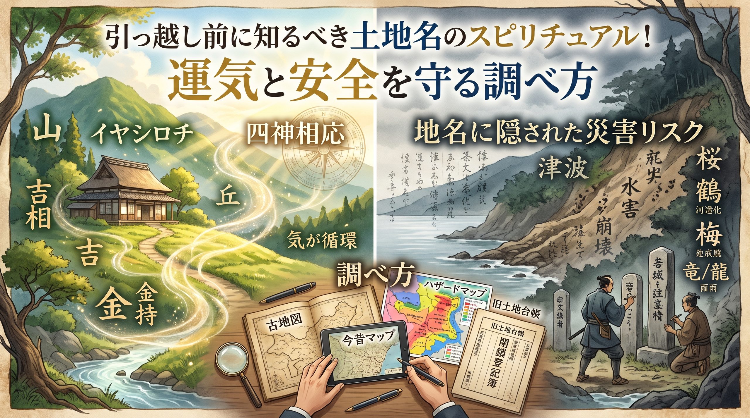 引っ越し前に知るべき土地名のスピリチュアル！運気と安全を守る調べ方